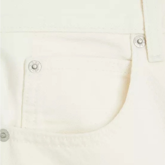 70'S HIGH SLIM STRAIGHT JEANS - WHITE - Picture 3 of 5